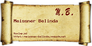 Meissner Belinda névjegykártya